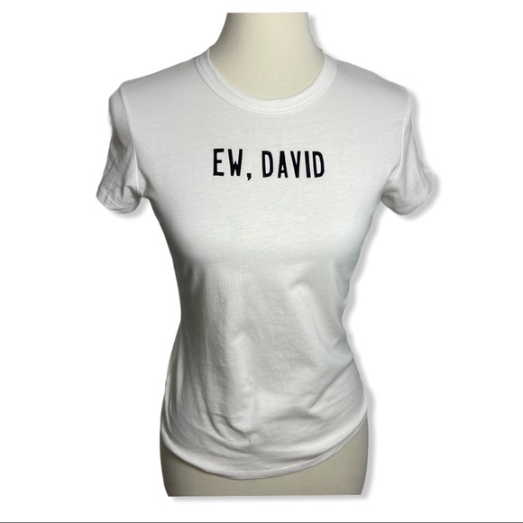 Schitts Creek “Ew David” Cropped Tee Alexis Quotes - Picture 2 of 2